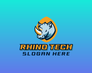 Rhino Game Clan logo design