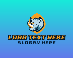 Game Streaming - Rhino Game Clan logo design
