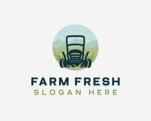 Lawn Mower Gardening logo design