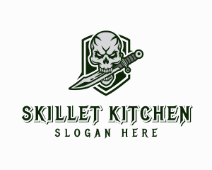 Skull Knife Combat Logo