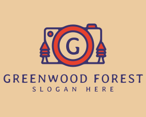 Pine Tree Forest Camera logo design