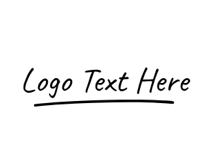 Handwritten Signature Wordmark Logo