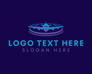 Airplane Travel Logistics Logo