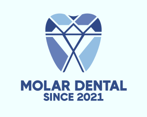 Molar - Diamond Dental Dentist Tooth logo design