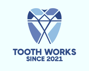 Tooth - Diamond Dental Dentist Tooth logo design