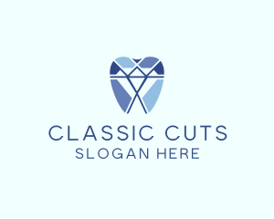 Diamond Dental Dentist Tooth logo design