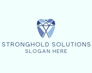 Diamond Dental Dentist Tooth logo design