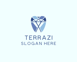 Diamond Dental Dentist Tooth logo design