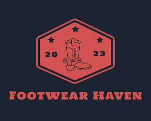 Cowboy Western Boots logo design