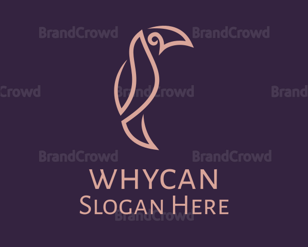Linear Toucan Bird Logo