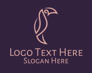 Wildlife Center - Linear Toucan Bird logo design