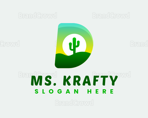 Nature Desert Cactus Logo