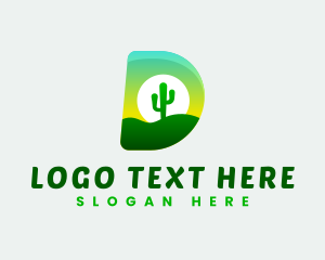 Desert - Nature Desert Cactus logo design