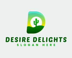 Nature Desert Cactus logo design