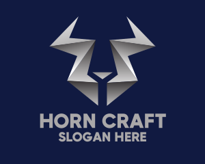 Modern Metallic Horns logo design