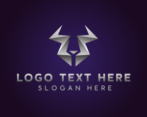 Metallic - Modern Metallic Horns logo design