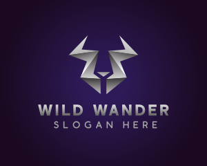 Modern Metallic Horns logo design