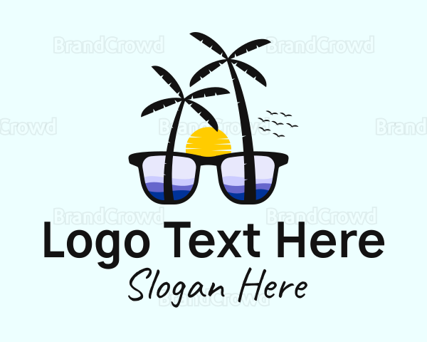 Tropical Ocean Sunglasses Logo