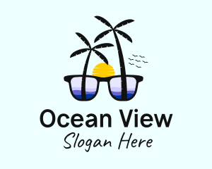 Tropical Ocean Sunglasses  logo design