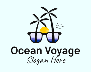 Tropical Ocean Sunglasses  logo design