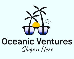 Tropical Ocean Sunglasses  logo design