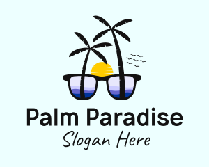 Tropical Ocean Sunglasses  logo design