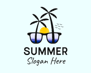 Tropical Ocean Sunglasses  logo design