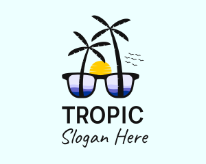 Tropical Ocean Sunglasses  logo design