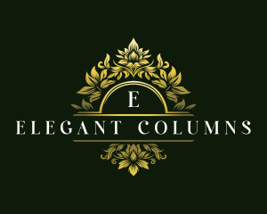 Elegant Floral Crest logo design