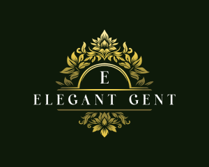 Elegant Floral Crest logo design