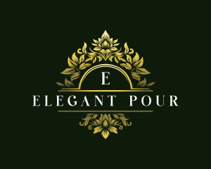 Elegant Floral Crest logo design