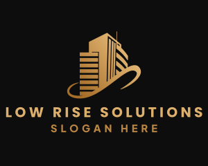 Gold High Rise Building logo design
