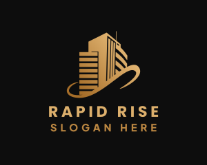 Gold High Rise Building logo design