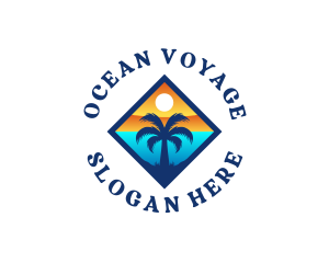 Tropical Island Coastal logo design