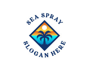 Tropical Island Coastal logo design