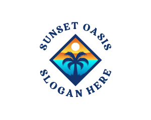 Tropical Island Coastal logo design