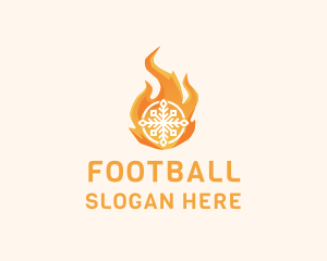 Flare - Fire Flame Snowflake logo design