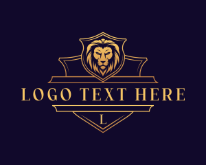 Lion - Luxury Lion Security logo design