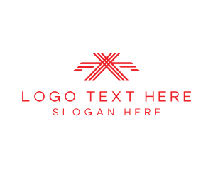 Line - Generic Stripe Letter X logo design