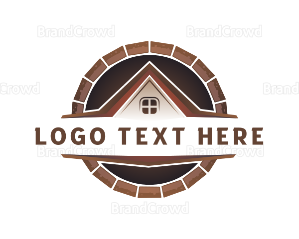 Brick Tiles Roofing Logo