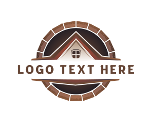 Masonry - Brick Tiles Roofing logo design