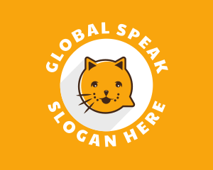 Cat Chat SMS logo design