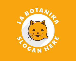 Orange - Cat Chat SMS logo design