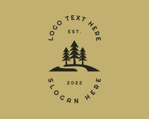 Pine Tree - Explore Nature Park logo design