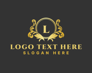 Hotel - Luxury Ornate Crest logo design