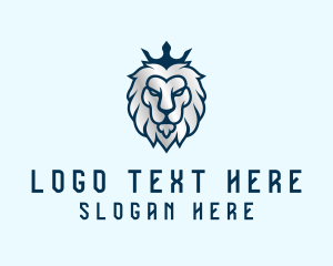 King - Crown Lion King logo design