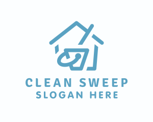 Mopping - Housekeeping Cleaning Bucket logo design