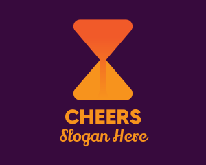 Orange Cocktail Hourglass Logo
