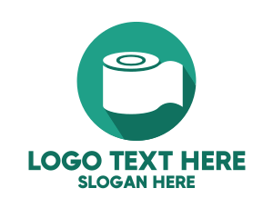 Restroom - Toilet Roll Tissue Paper logo design