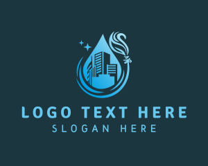 Blue - Mop Building Sanitation logo design